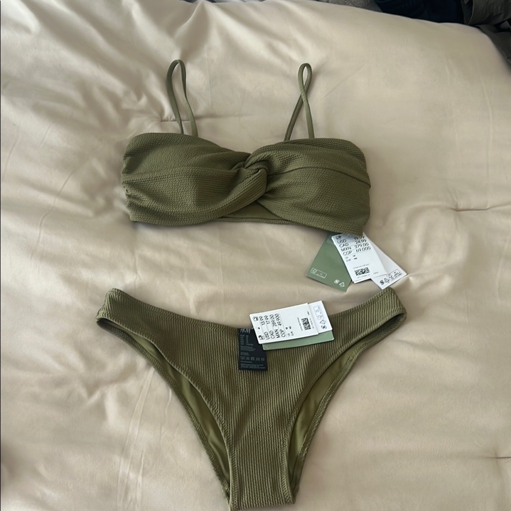 Olive Green Bikini Set H&M nwt
